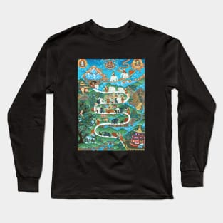 The Nine Mental Abidings Path of Samatha Long Sleeve T-Shirt